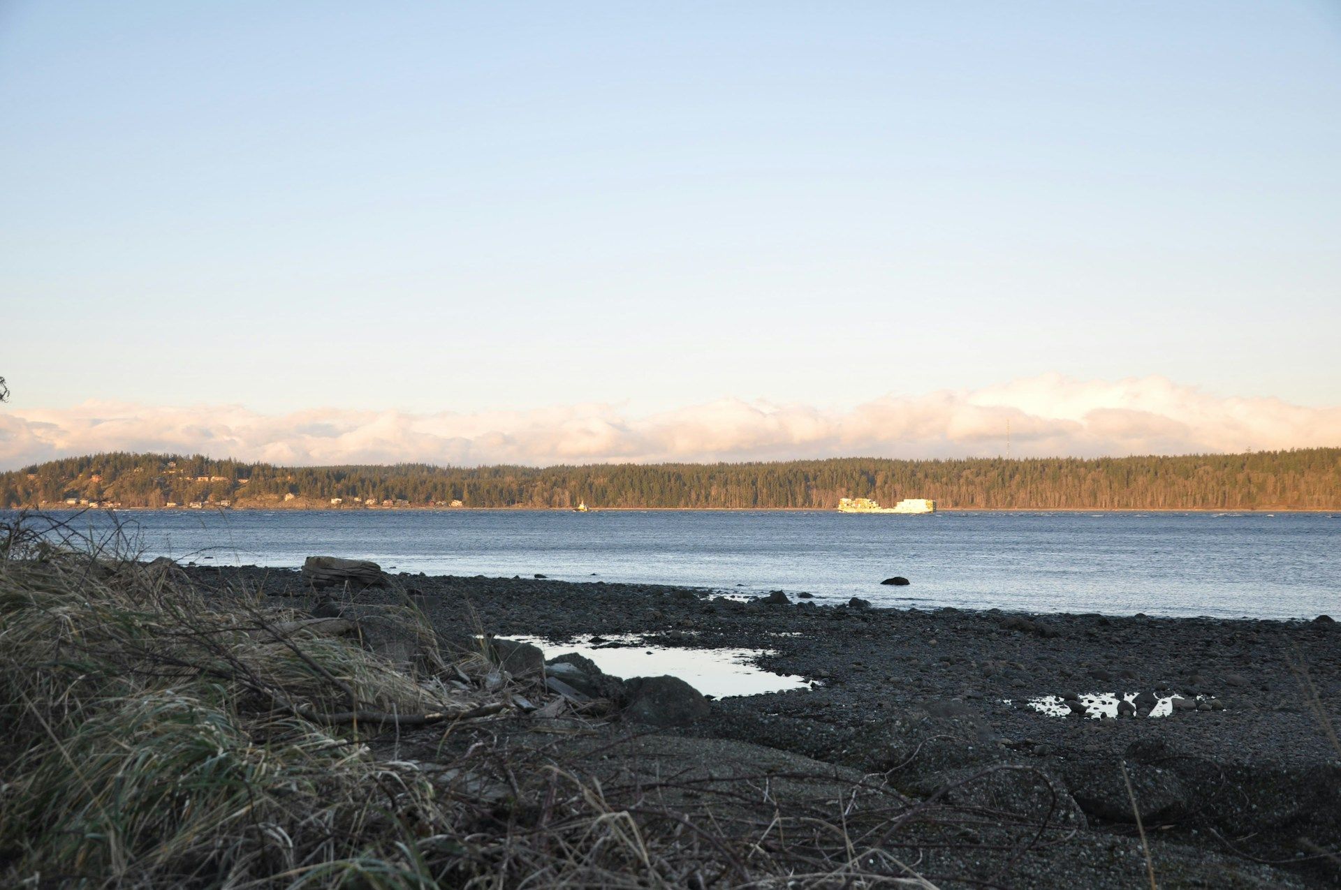 Body of water near mountain Campbell River