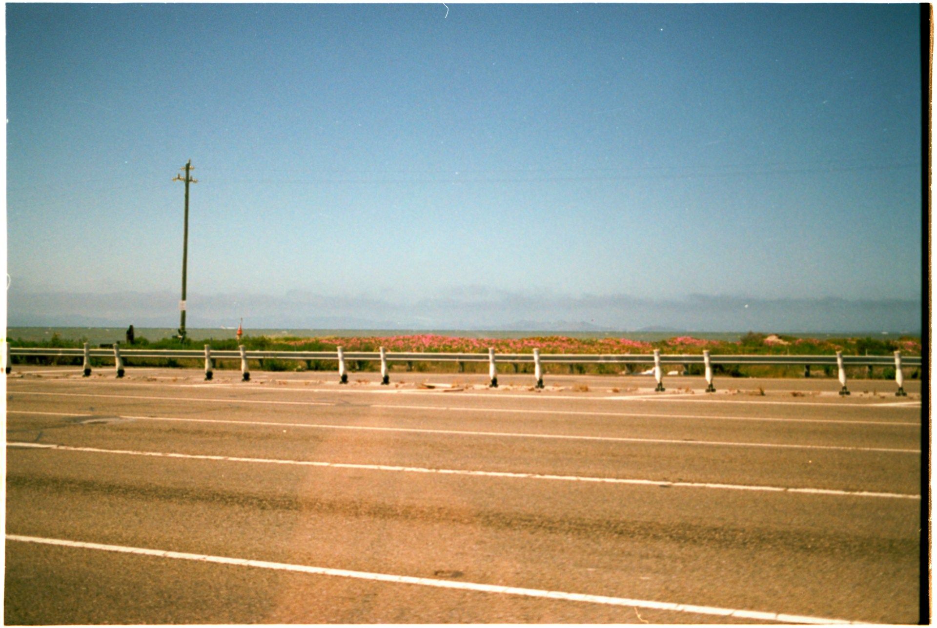 Road leading to horizon in Costa Mesa