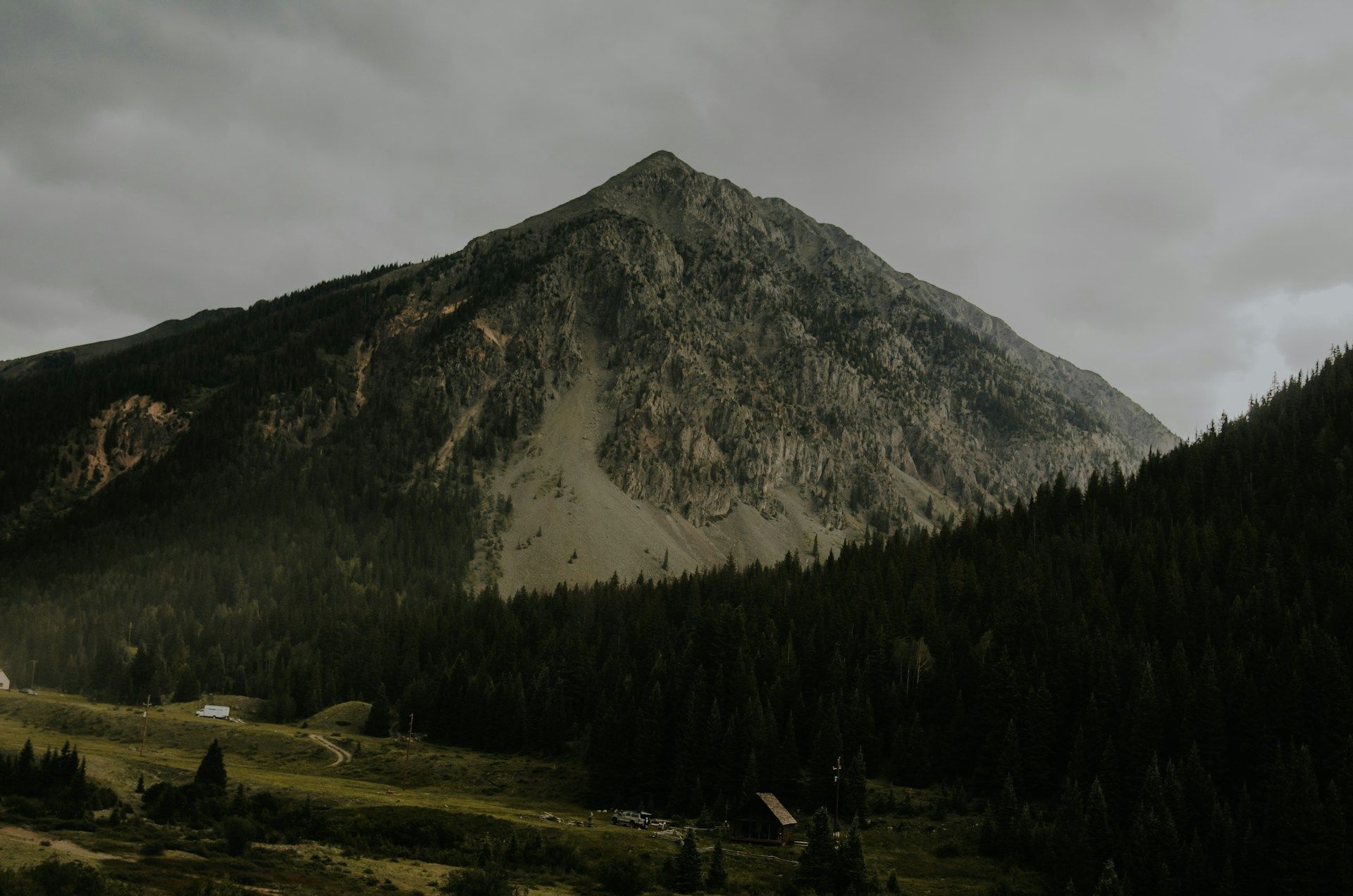 Green mountain and forest in Durango