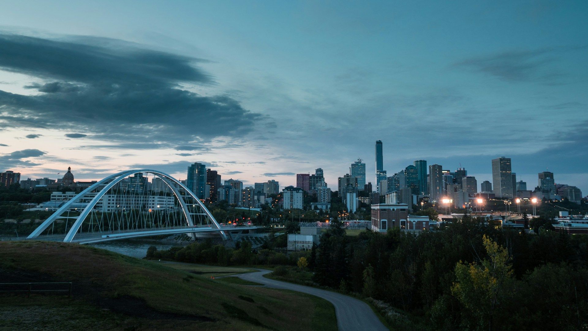 White bridge in Edmonton AB