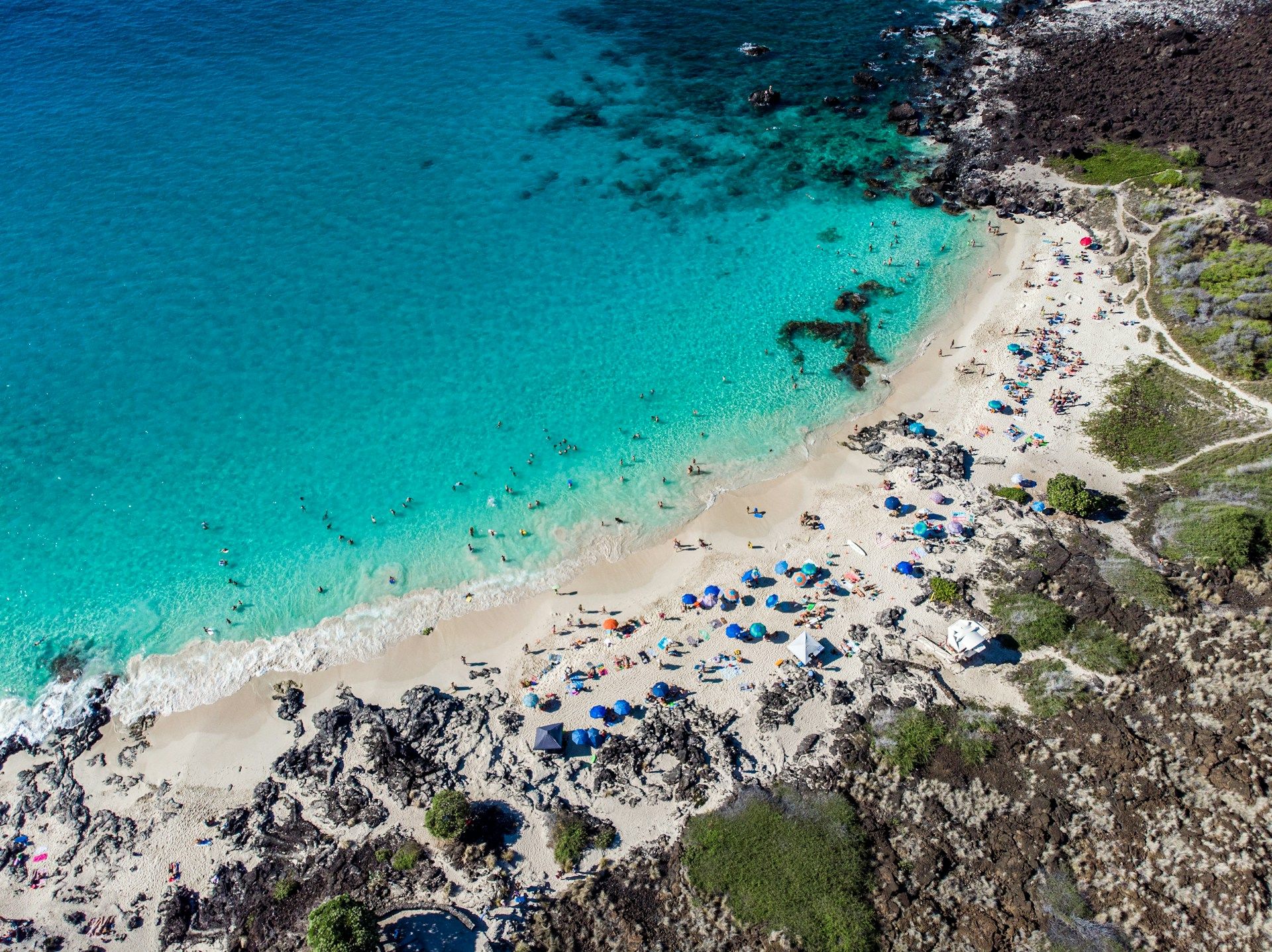 Aerial view of Kailua-Kona seashore