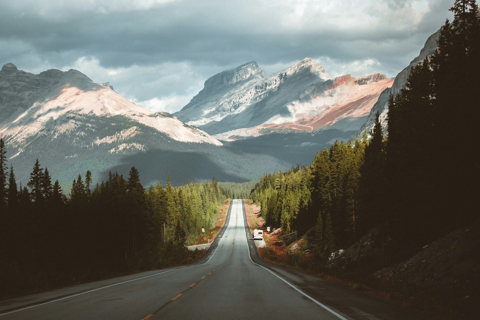Gray road in Medicine Hat Alberta