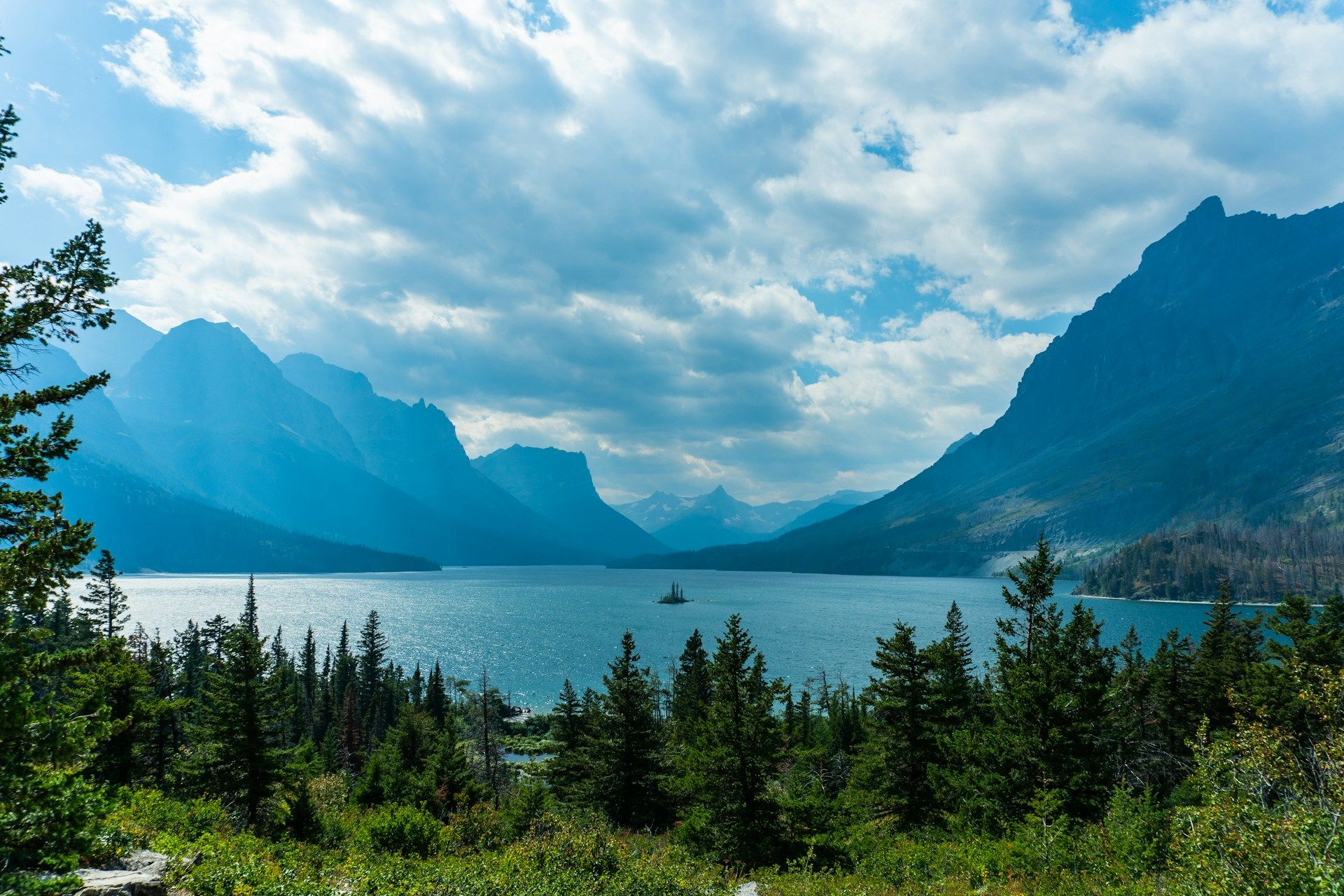 Scenic lake view in Montana
