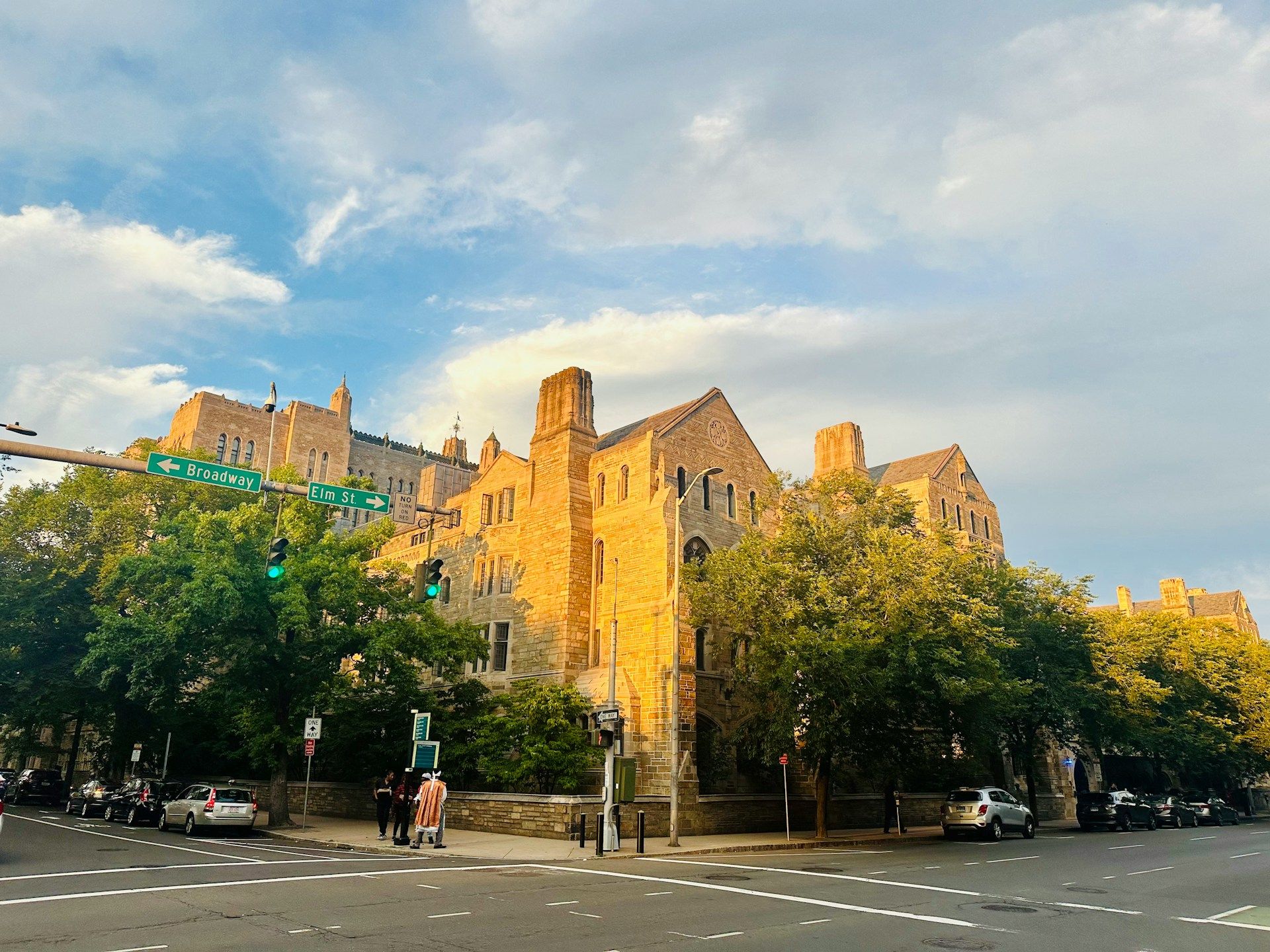 Street corner in New Haven CT