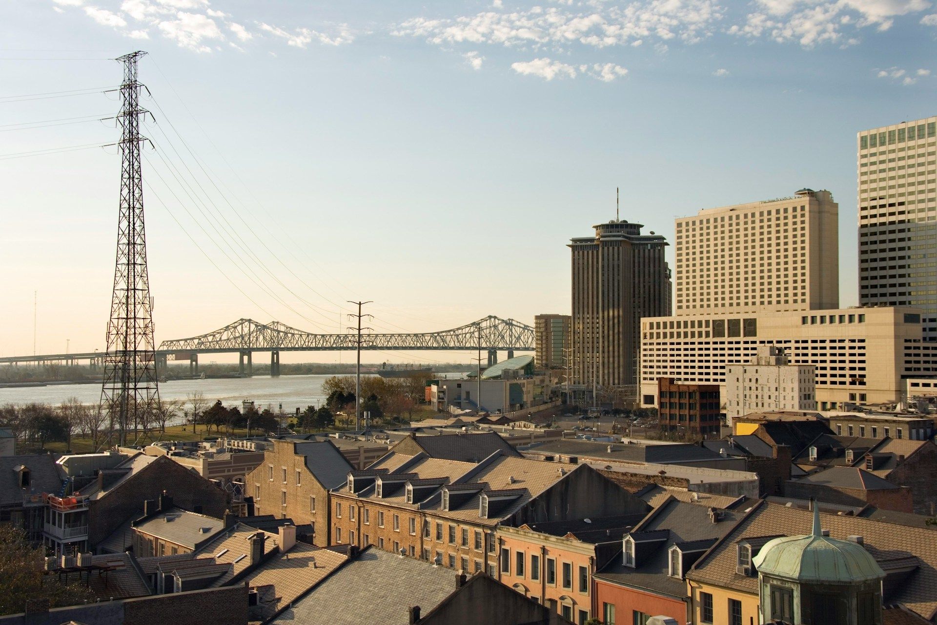 City view with bridge in New Orleans