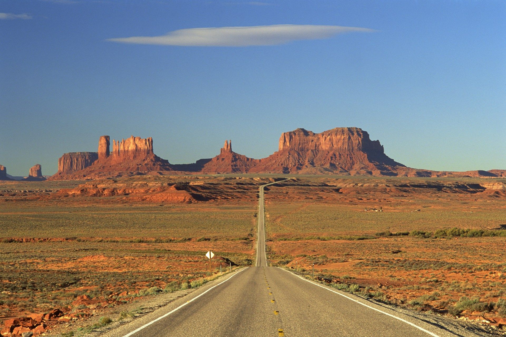 Empty road in Phoenix AZ desert