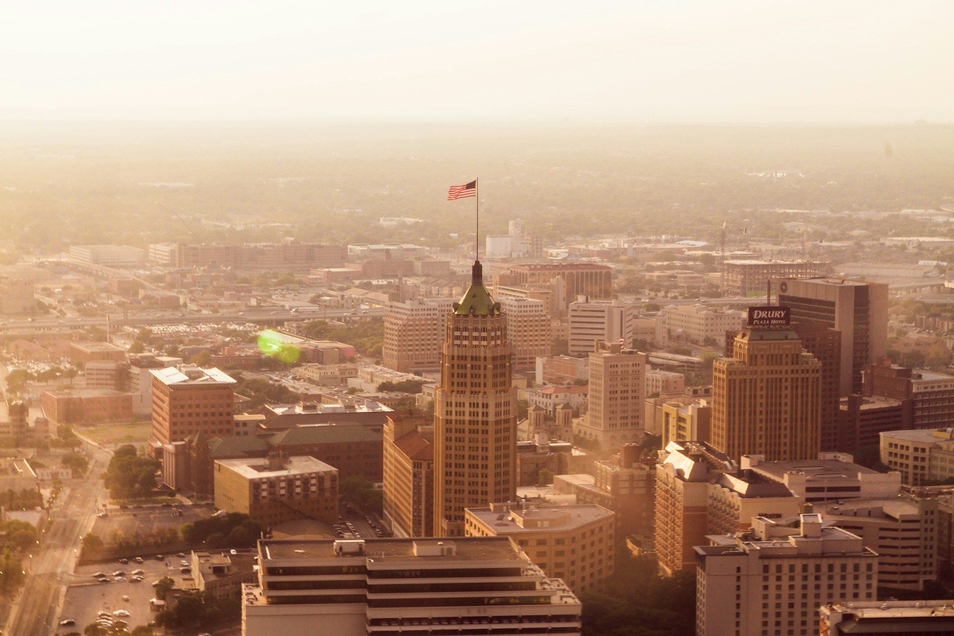 Aerial view of building San Antonio