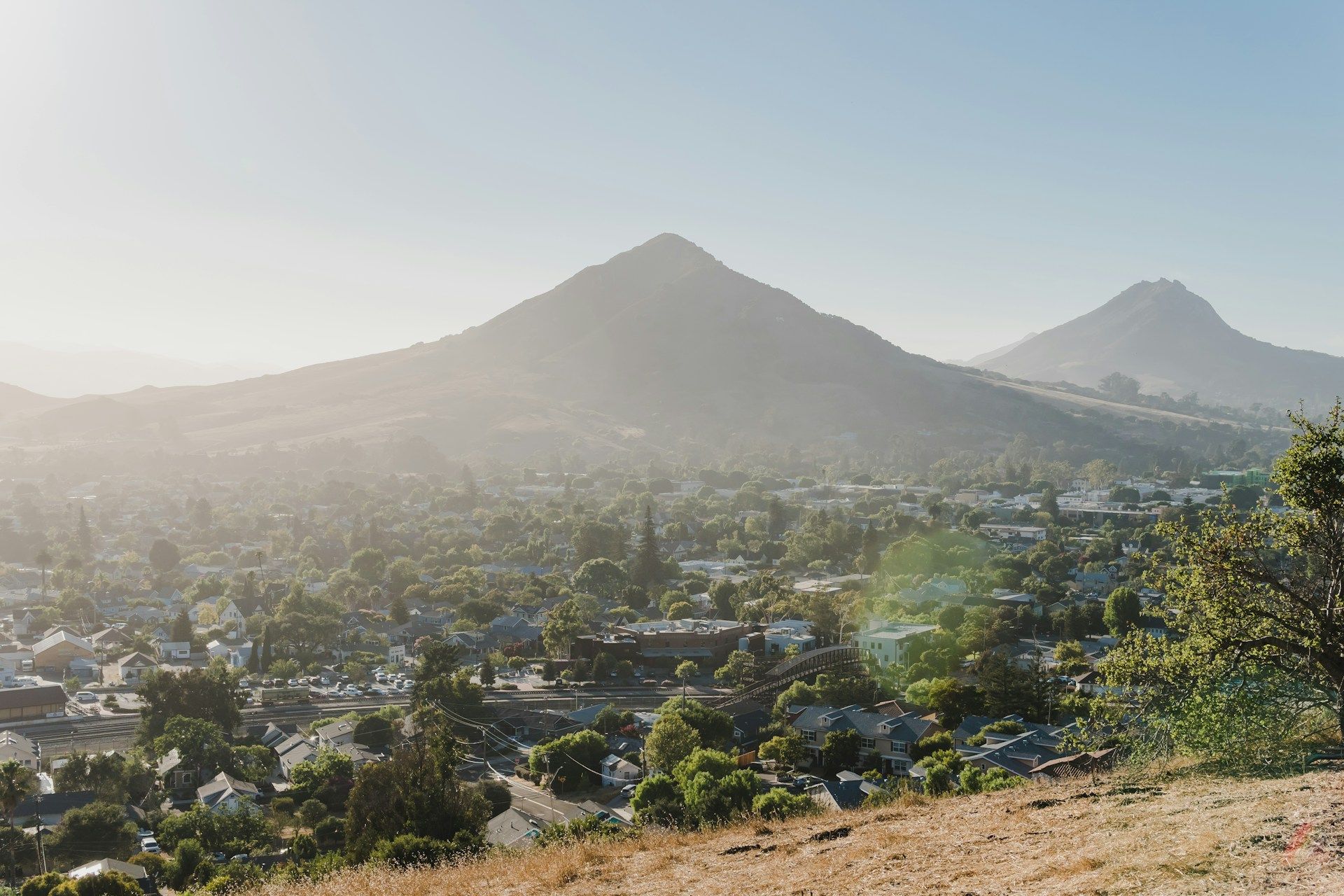 Mountain and city view in San Luis Obispo