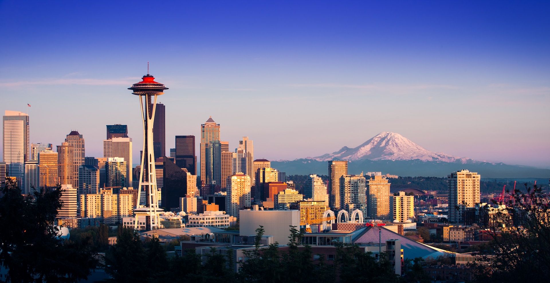 Aerial view of Seattle skyline