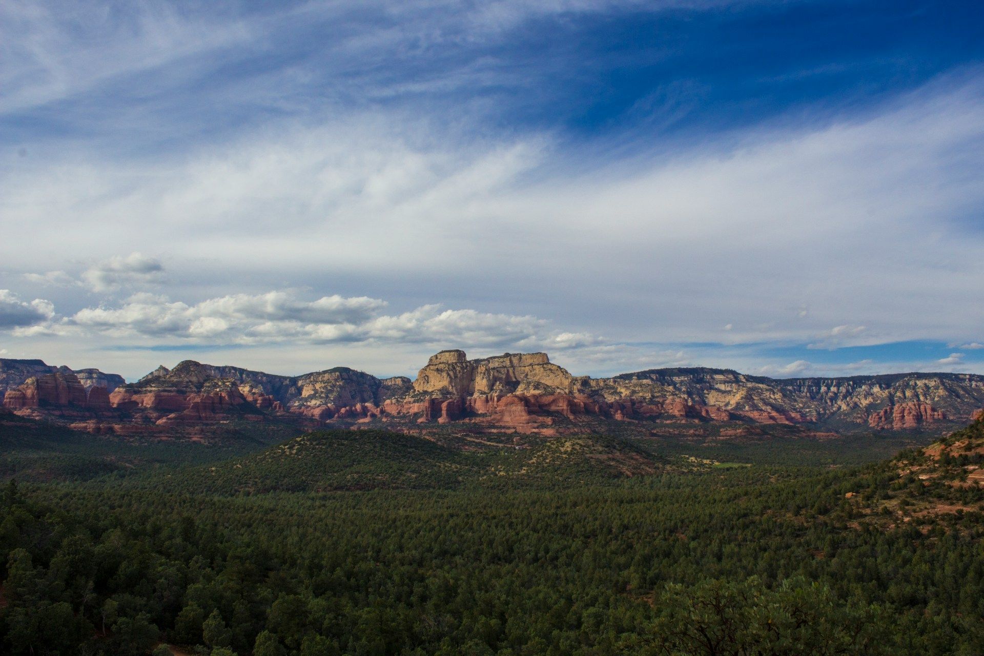 Landscape of trees and mountains Sedona AZ