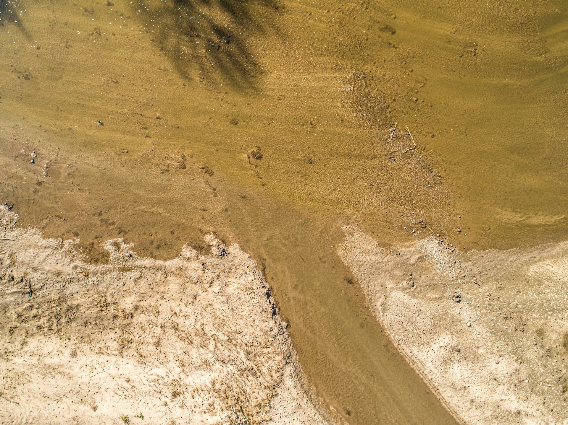 Aerial view of dirt field Sioux Falls