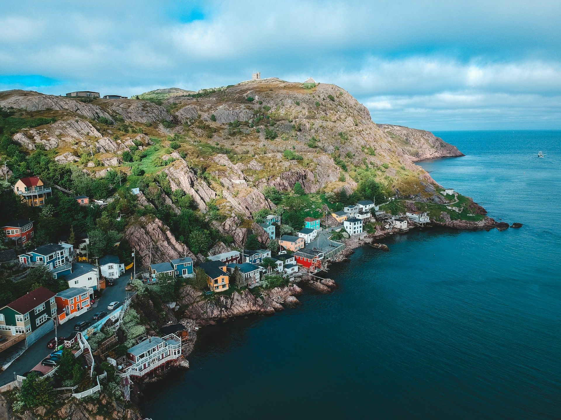 Houses on mountain in St. Johns NL
