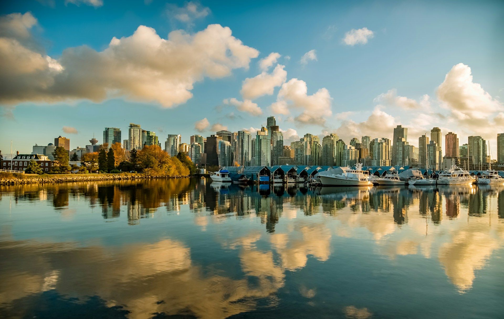 Buildings and water in Vancouver BC