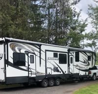 Lindsay's Heartland Cyclone Toy Hauler Fifth Wheel