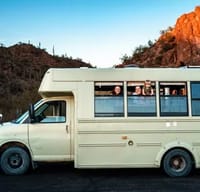 Luxury School Bus Conversion with 3 seatbelts!