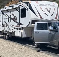 Azura's Dutchmen VOLTAGE V3200 Fifth Wheel toy hauler