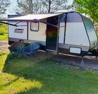 Kid Approved Camper Rental with Fireplace