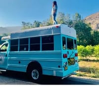 Converted School Bus SKOOLIE fully solar powered SEATS 7!