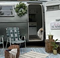 Vintage Boler 13 ft, restored.  It sleeps 3 adults or 2 adults & 2 children
