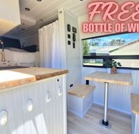 Vino Van - A Mercedes Sprinter with queen bed, solar, toilet, sink & more!