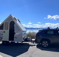 Light A-frame Pop-up, Towable, Cozy Trailer!