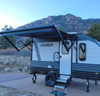 Solar-powered, lightweight, easy tow, and great for camping off the grid!