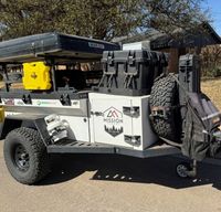 LOADED Rustic Mountain Overland Trailer with Rooftop Tent!