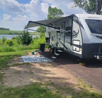 Dog friendly camper with outdoor kitchen