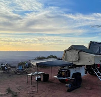 "Camp Hale" Overland Trailer w/3-Person Roof Top Tent