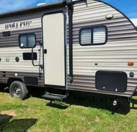 Clean, family and pet friendly, Forest River Wolf Pup 16BHS Travel Trailer