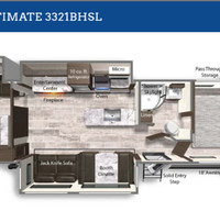 2021 Dutchmen Kodiak Ultimate bunk house (3 slides)