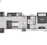 2020 Keystone Sprinter with open living room floor plan