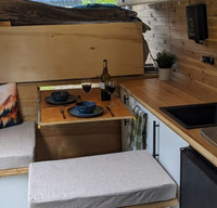 Stand 6ft+ Inside this fuel efficient Diesel & Solar Cozy Cabin on Wheels!
