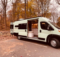 "Minty Fresh" - Off-Grid Capable Camper Van with Heater + AC