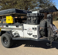 LOADED Rustic Mountain Overland Trailer with Rooftop Tent!