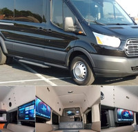 Custom Ford Transit 350 w/ TV's, Bunks, Games, & More