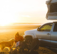 Hit the road in our Tacoma & Vintage Camper!