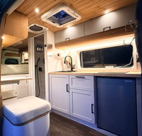 "Minty Fresh" - Off-Grid Capable Camper Van with Heater + AC