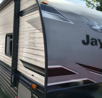 Glamping at its finest! Jayco Jay Flight Bunkhouse Travel Trailer