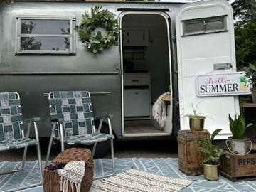 Vintage Boler 13 ft, restored.  It sleeps 3 adults or 2 adults & 2 children