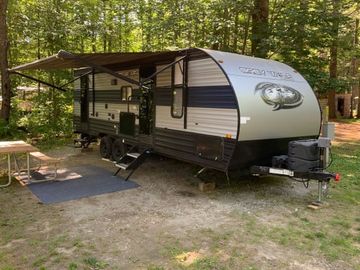 Maine glamping at its best!  2021 Forest River Cherokee Grey Wolf Limited