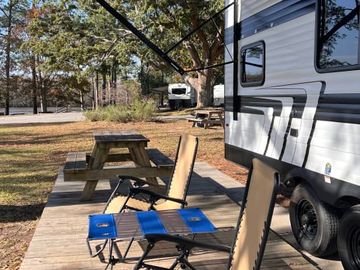 Open Style Toy Hauler/Trailer with Pull Out Patio
