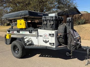 LOADED Rustic Mountain Overland Trailer with Rooftop Tent!