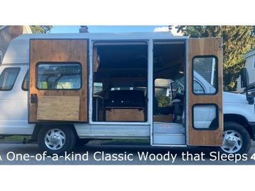 Classic Woody Camper van Sleeps 4 or 5 with 2 Adults & 3 Kids 6 Belted Seat