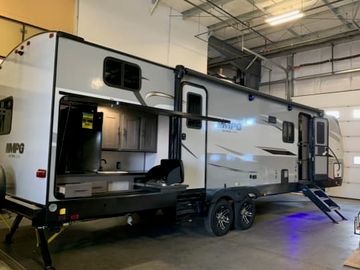 Travel trailer can sleep up to 10