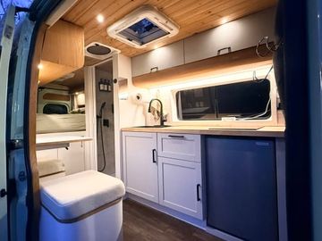 Off-Grid Capable Camper Van with Heater + AC - "Minty Fresh"