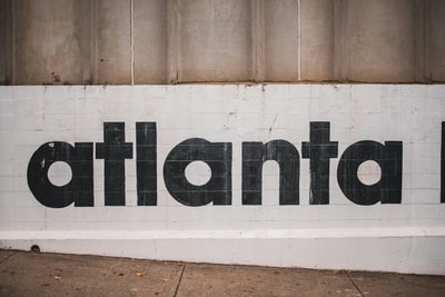 White and black signage in Atlanta