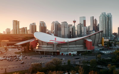 Aerial view of Calgary stadium