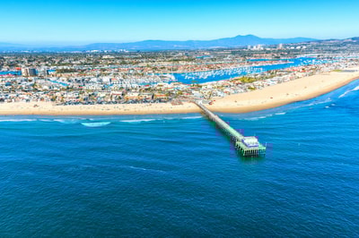 Aerial view of Newport Beach California