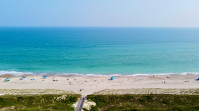 Aerial view of Emerald Isle beach